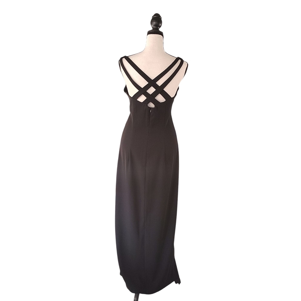 CDC Caren Desiree Company Vintage Black Gown Size 12 - Picture 5 of 6